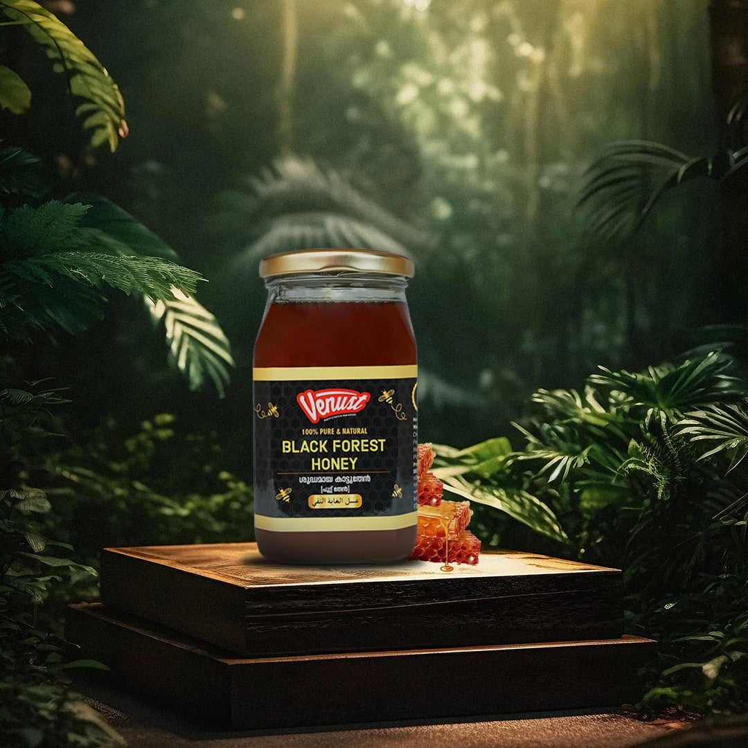 Organic Black Forest Honey in a 500gm jar by Venust - Pure and Healthy